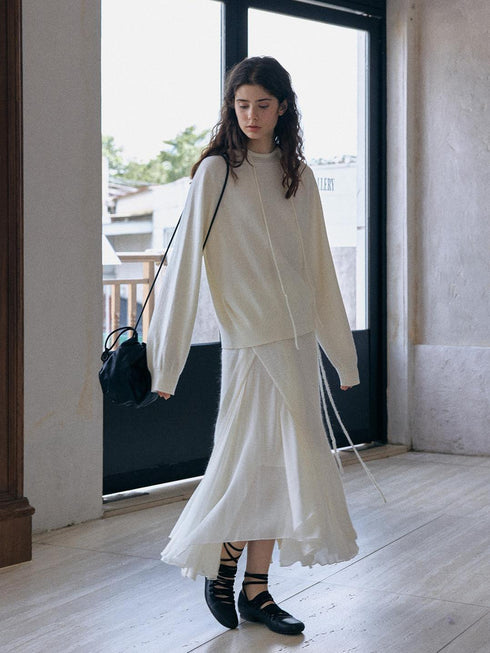 Aelra Mohair Wool Wrap Skirt